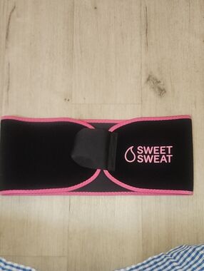 Sweet Sweat Women's Black and Pink Waist Trainer Belt